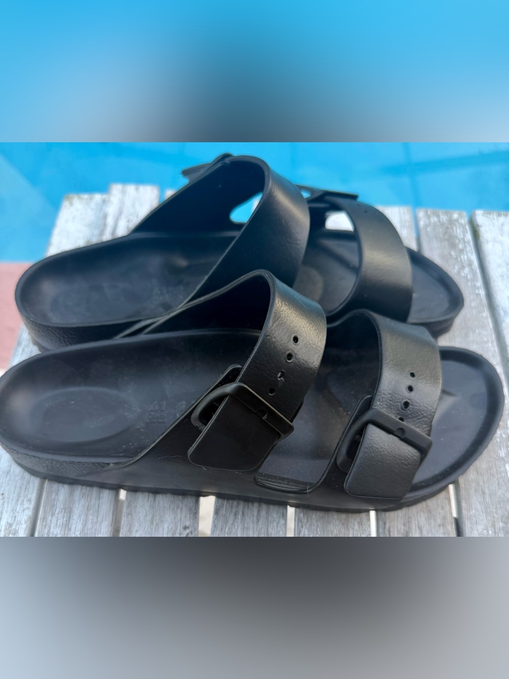 Birkenstock Arizona EVA Black Sandals Sz.41 Ladies 10/Mens 8~BRAND NEW - Picture 6 of 10